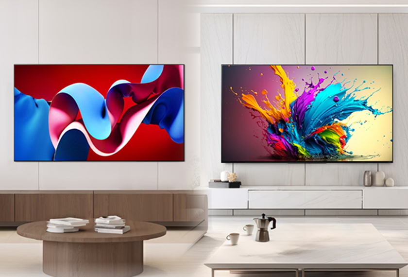 2024년형 LG전자 OLED TV와 QNED TV